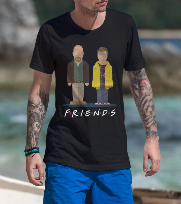 Breaking Bad Walter Jesse Cartoon Friends T-Shirt