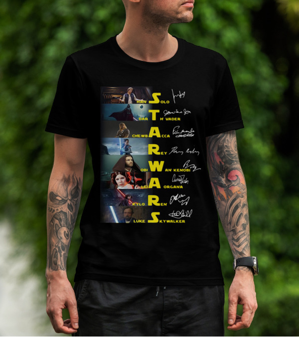 Star Wars Han Solo Darth Vader Chewbacca Obi-Wan Kenobi Leia Organa Kylo Ren Luke Skywalker T-Shirt