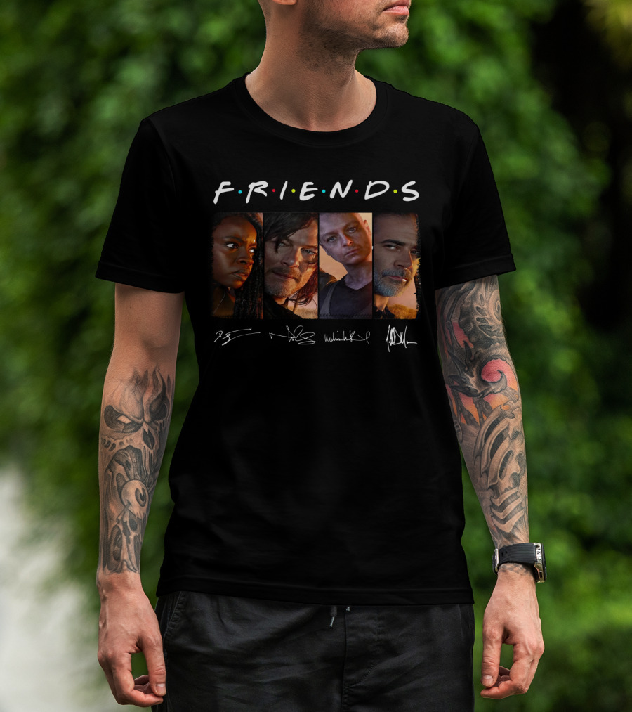Friends The Walking Dead Characters T-Shirt