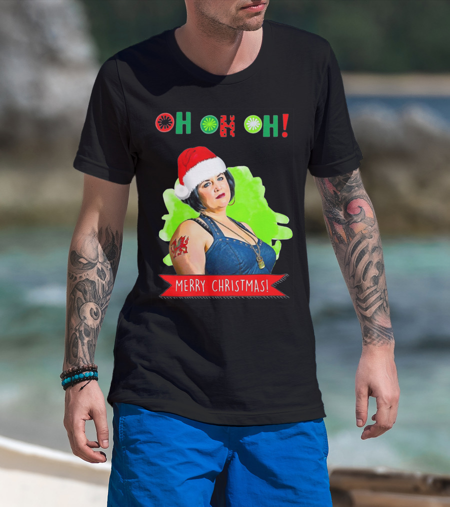 Nessa Ho Ho Ho Gavin Stacey Merry Christmas Santa Hat Tattoo T-Shirt