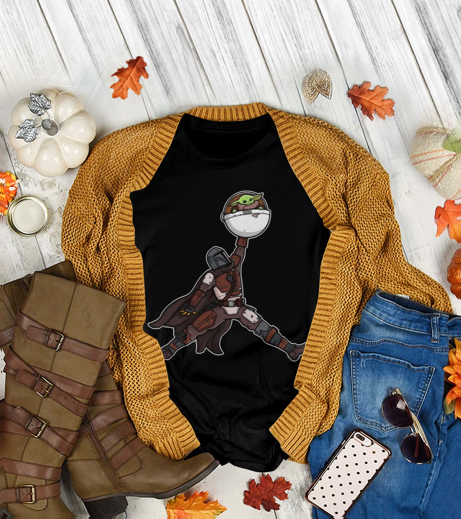 Boba Fett Baby Yoda Air Jordan T-Shirt