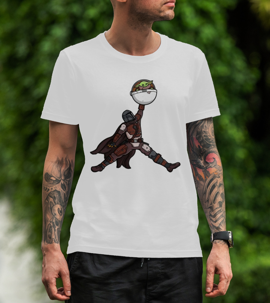 Boba Fett Baby Yoda Air Jordan T-Shirt