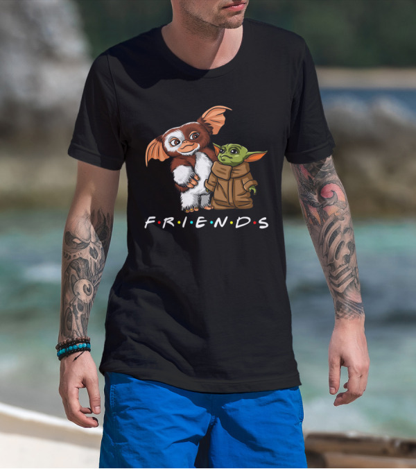 Gremlins Baby Yoda Friends Mandalorian Crossover T-Shirt