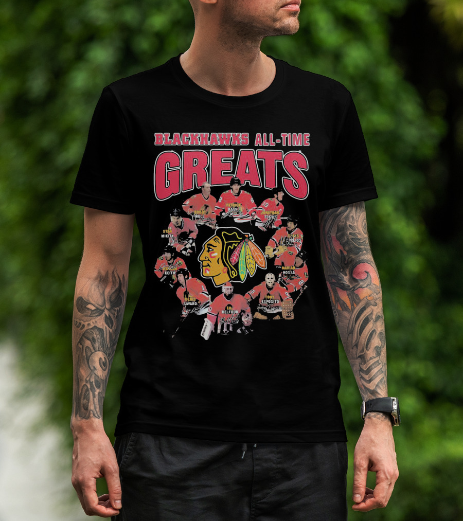 Blackhawks All-Time Greats Legends Hockey Team T-Shirt