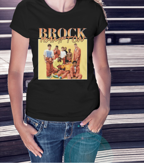 BROCKHAMPTON Band Music Group Portrait Orange Outfits T-Shirt