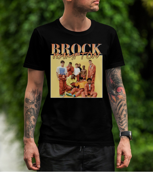 BROCKHAMPTON Band Music Group Portrait Orange Outfits T-Shirt