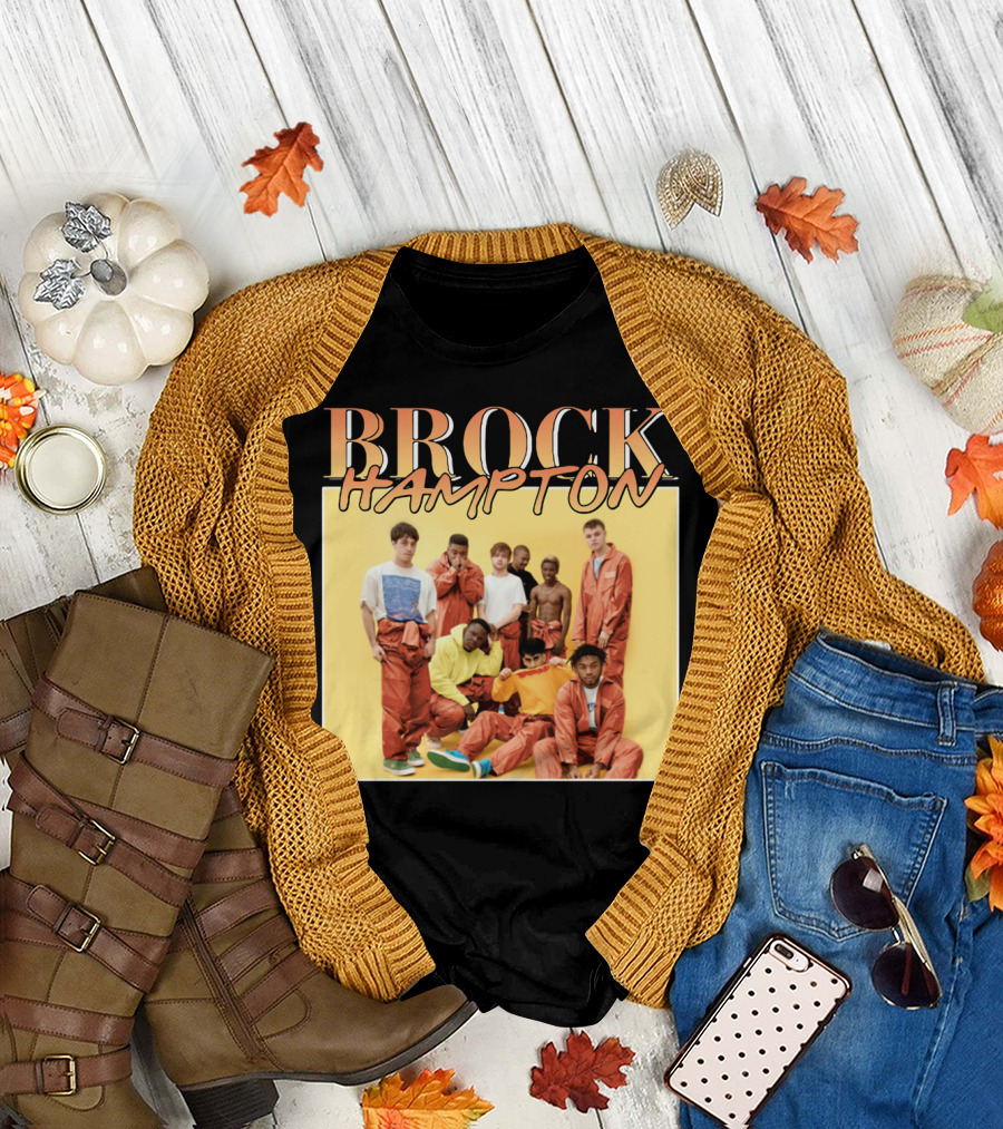 BROCKHAMPTON Band Music Group Portrait Orange Outfits T-Shirt