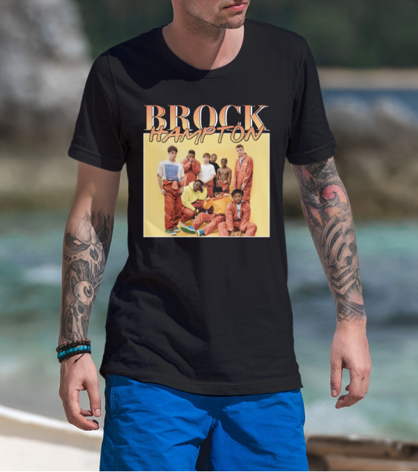 BROCKHAMPTON Band Music Group Portrait Orange Outfits T-Shirt