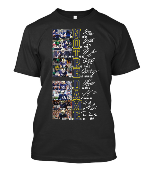 NOTRE DAME FIGHTING IRISH FOOTBALL STARS SIGNATURES T-Shirt
