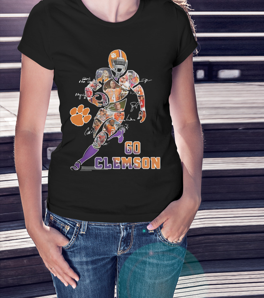 Clemson Tigers Football Team Heroes Collage Go T-Shirt