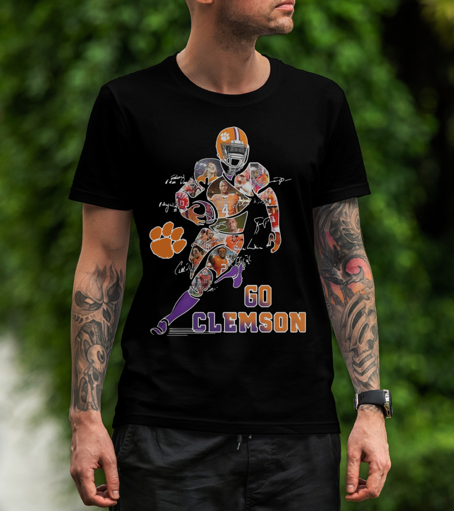 Clemson Tigers Football Team Heroes Collage Go T-Shirt