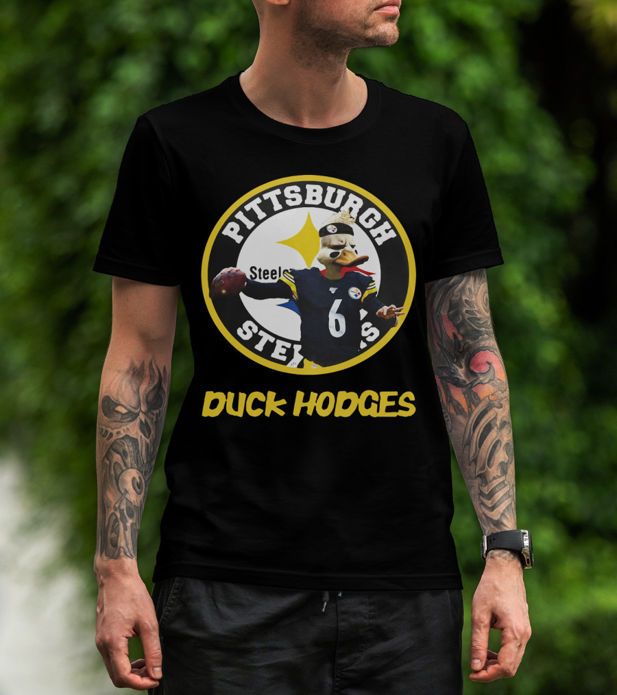 Pittsburgh Steelers Duck Hodges Football T-Shirt