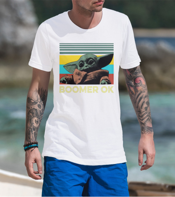 BOOMER OK RETRO BABY YODA T-Shirt