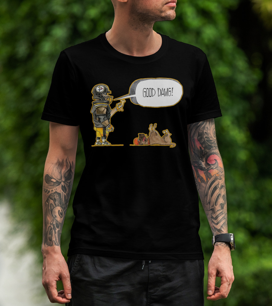 Pittsburgh Steelers Good Dawg Football Helmet Player T-Shirt