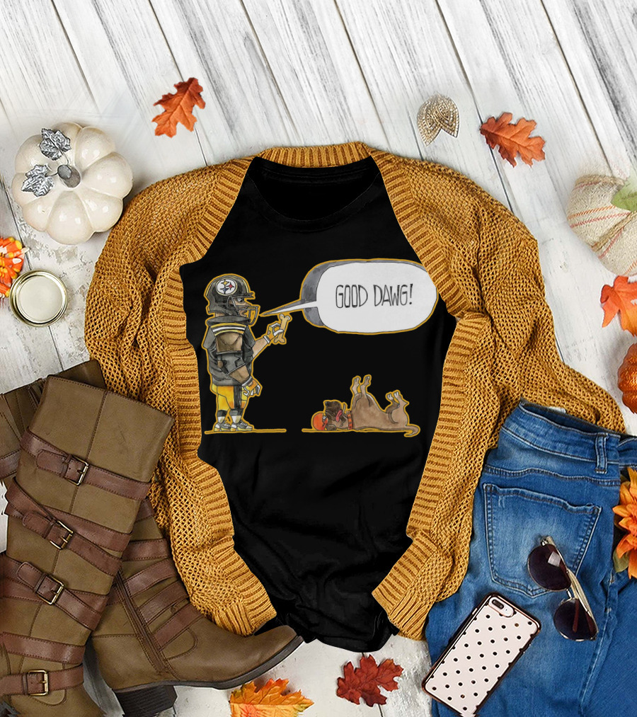 Pittsburgh Steelers Good Dawg Football Helmet Player T-Shirt