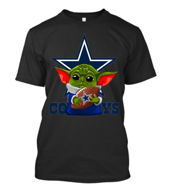 Cowboys Baby Yoda Star Wars Football Dallas T-Shirt