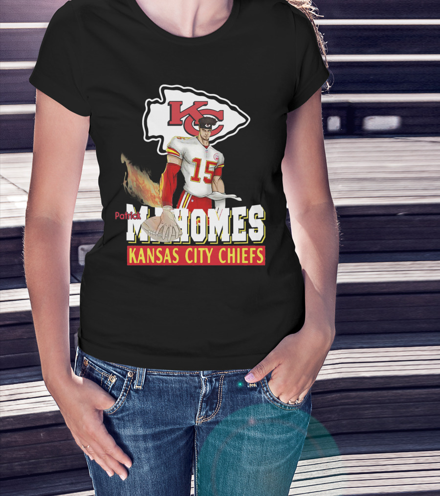 Patrick Mahomes Kc Kansas City Chiefs Football Flame T-Shirt
