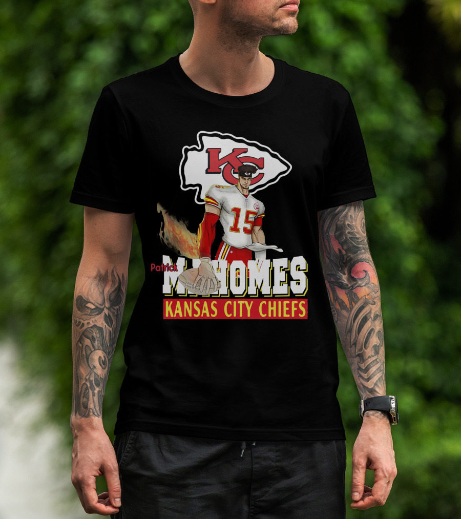 Patrick Mahomes Kc Kansas City Chiefs Football Flame T-Shirt