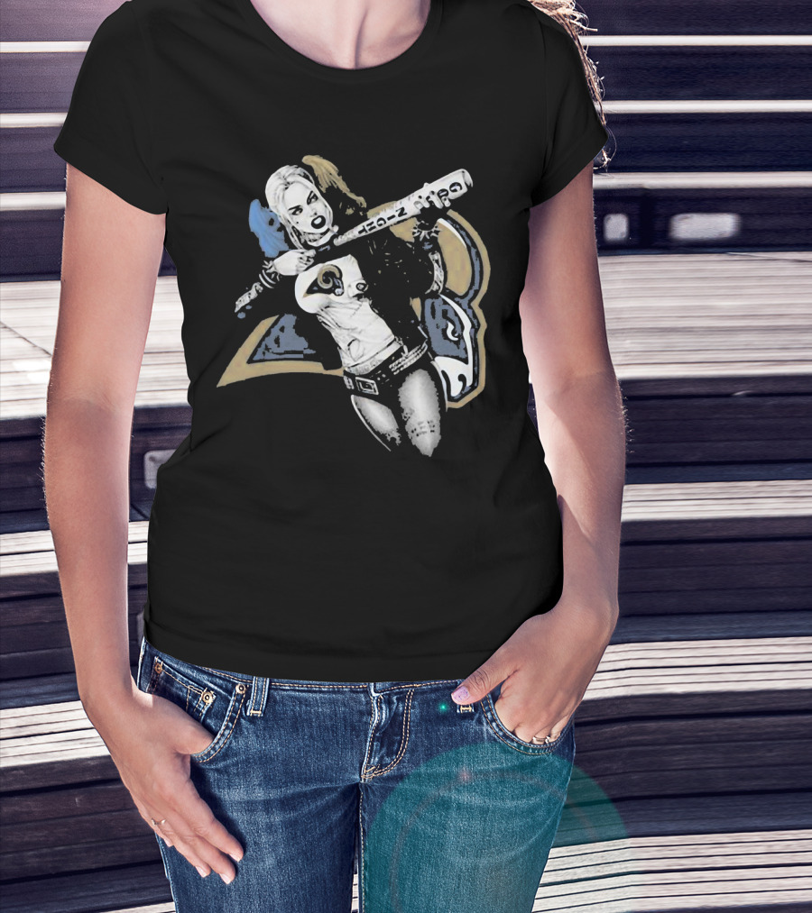 Dc Harley Quinn Rams Bat Villain Crossover T-Shirt
