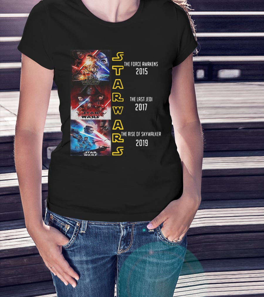 Star Wars The Force Awakens The Last Jedi The Rise Of Skywalker 2015 2017 2019 T-Shirt
