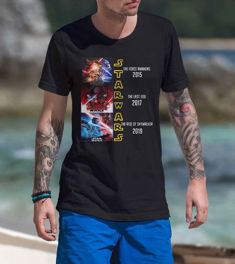 Star Wars The Force Awakens The Last Jedi The Rise Of Skywalker 2015 2017 2019 T-Shirt