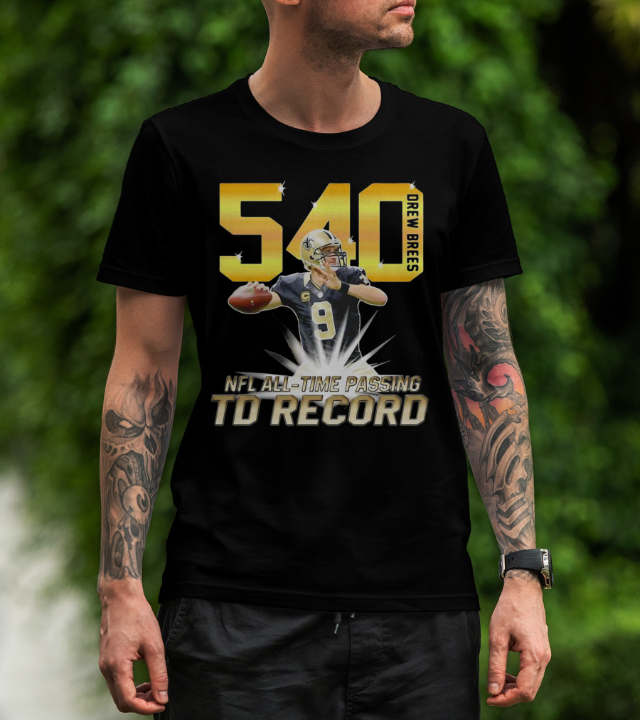Drew Brees Nfl All-Time Passing Td Record T-Shirt