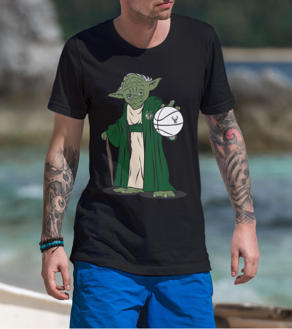 MASTER YODA MILWAUKEE BUCKS BASKETBALL JEDI T-Shirt