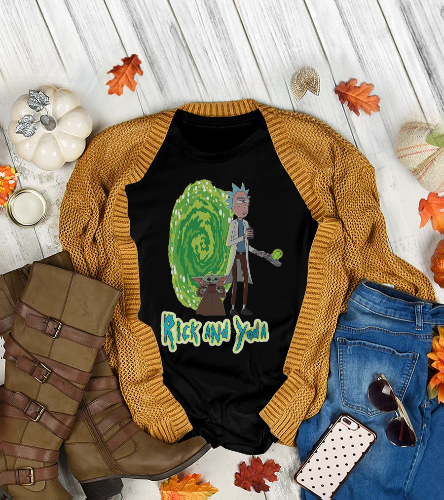 Rick and Yoda Portal Adventure T-Shirt