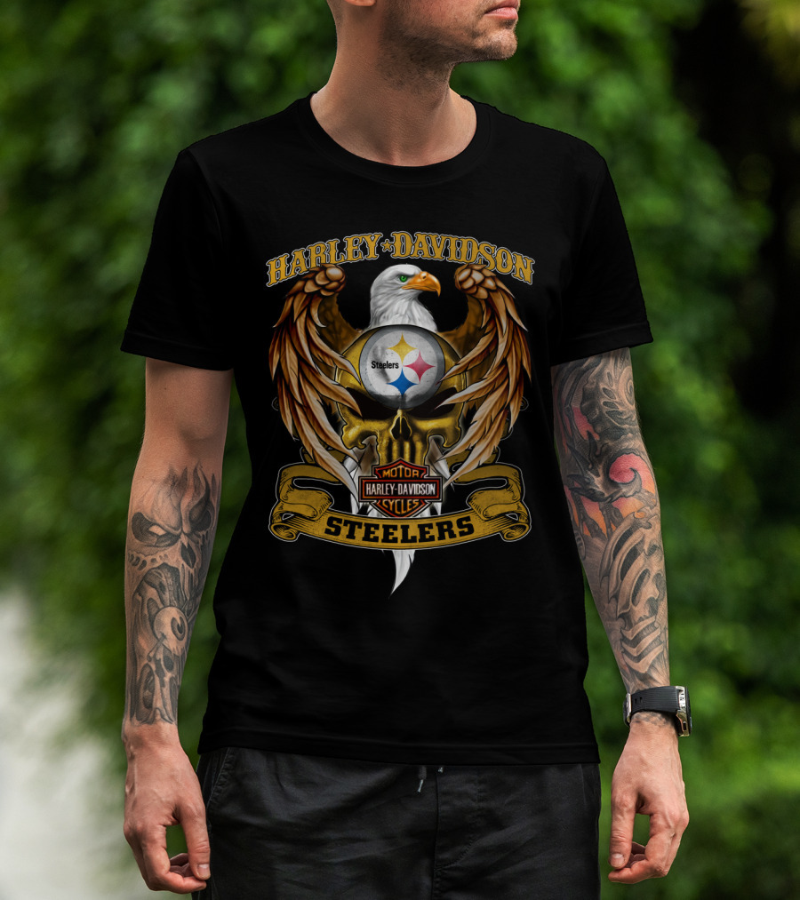 Harley Davidson Steelers Eagle Nfl Pittsburgh Steelers T-Shirt