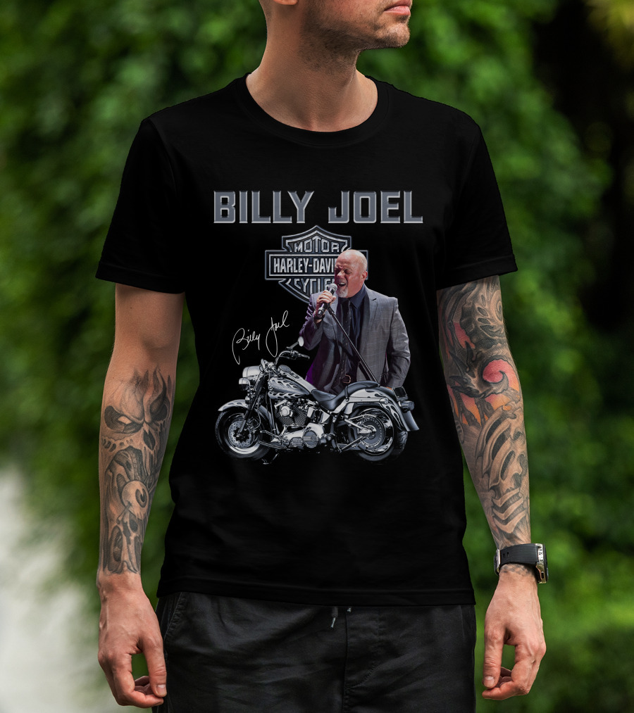Billy Joel Harley Davidson Motorcycle Cycles T-Shirt