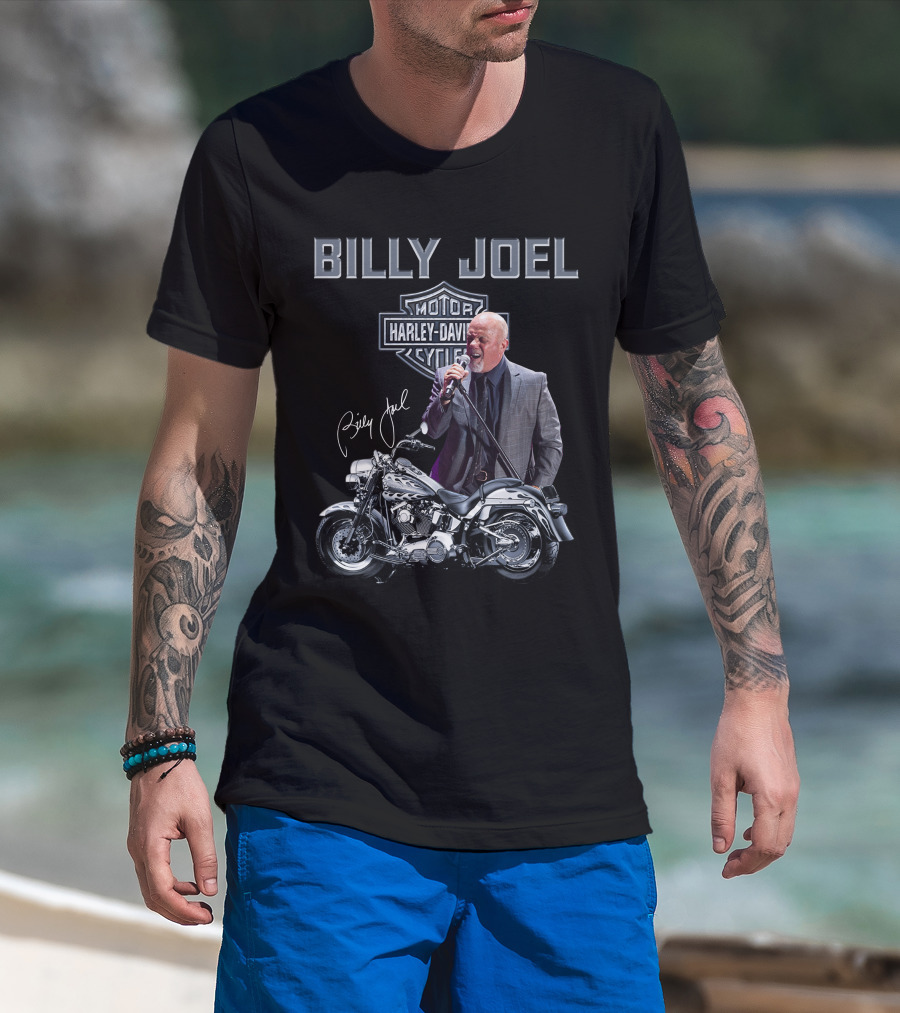 Billy Joel Harley Davidson Motorcycle Cycles T-Shirt