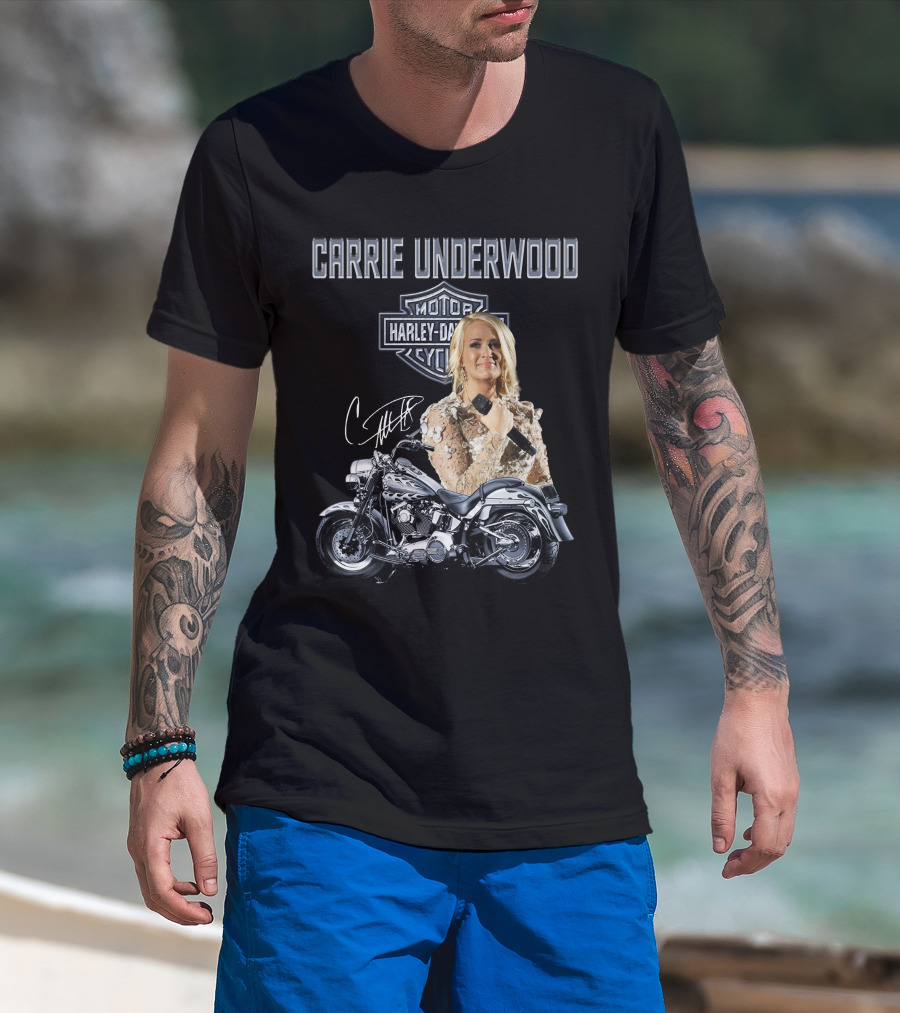 Carrie Underwood Harley Davidson Motorcycle Performance T-Shirt