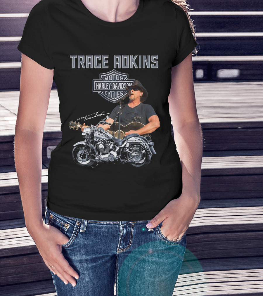 Trace Adkins Harley Davidson Motorcycles Guitar Performance T-Shirt