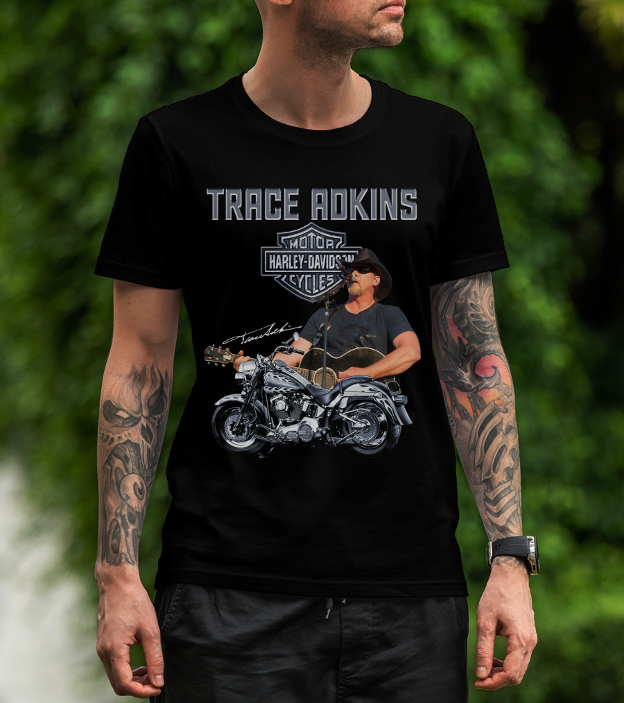 Trace Adkins Harley Davidson Motorcycles Guitar Performance T-Shirt