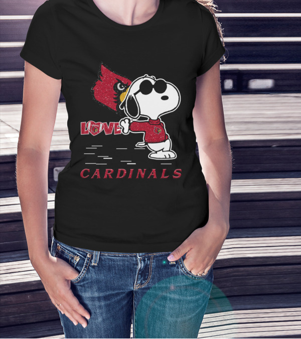 Snoopy Cardinals Love Louisville T-Shirt