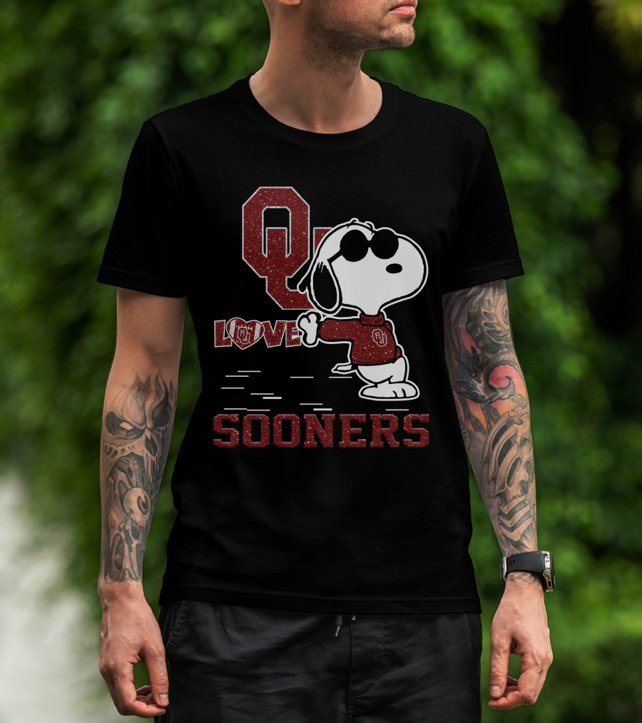 Snoopy OU Love Oklahoma Sooners T-Shirt