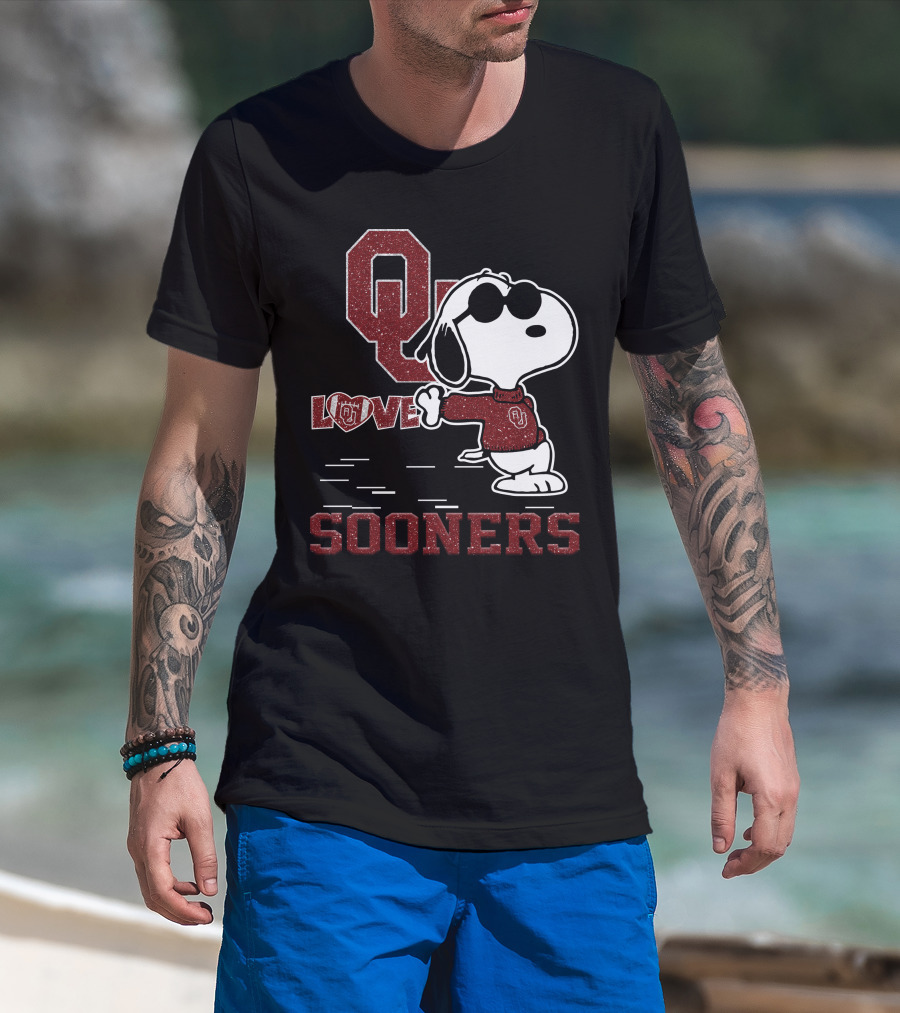 Snoopy OU Love Oklahoma Sooners T-Shirt