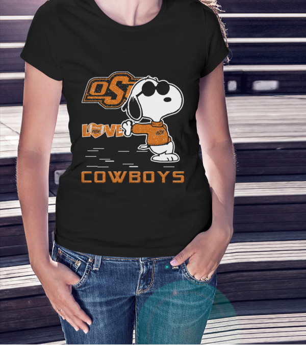 Snoopy OSU Love Cowboys T-Shirt