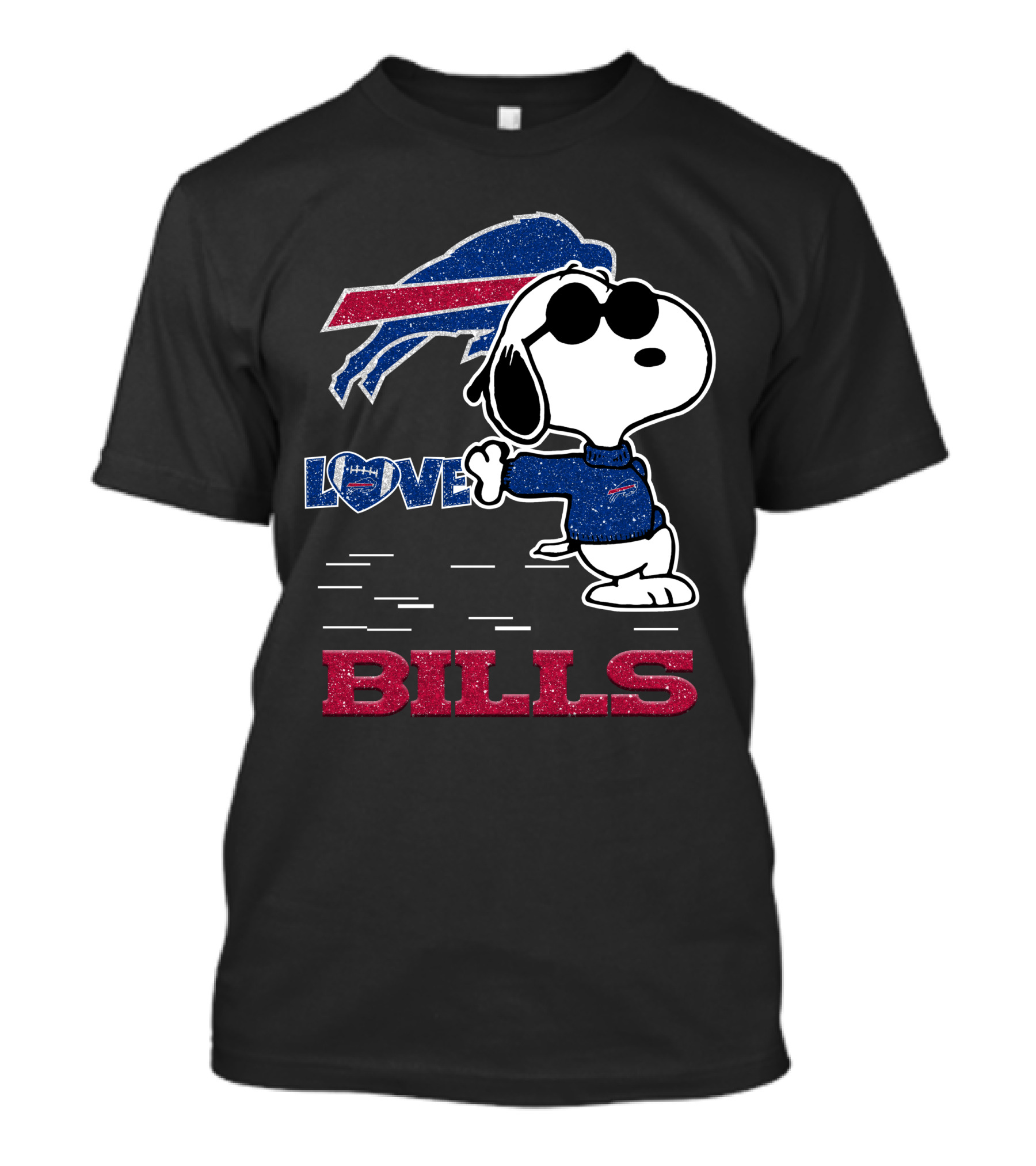 Snoopy Love Buffalo Bills Football NFL T-Shirt