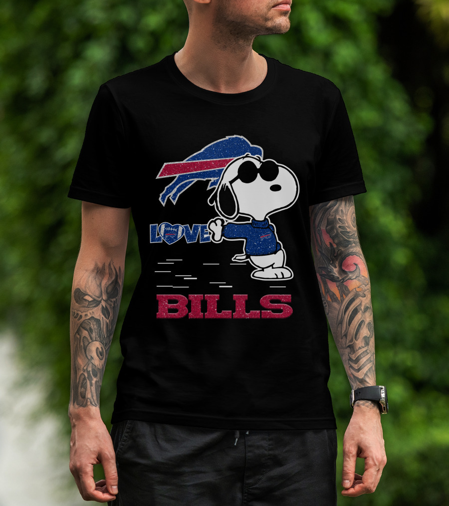 Snoopy Love Buffalo Bills Football NFL T-Shirt