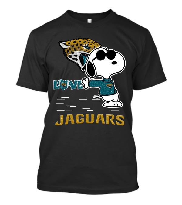 Snoopy Love Jacksonville Jaguars Jaguars T-Shirt