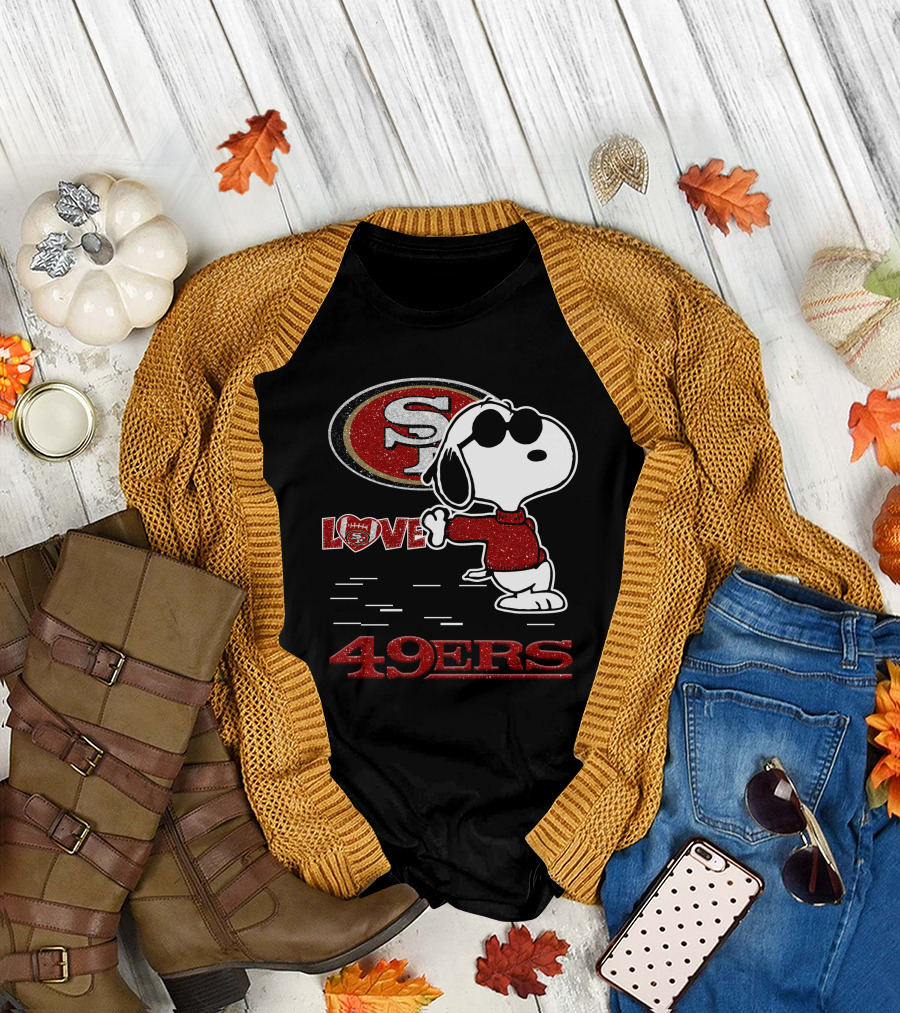 Snoopy Love San Francisco 49ers Fans Nfl Football 131 T-Shirt