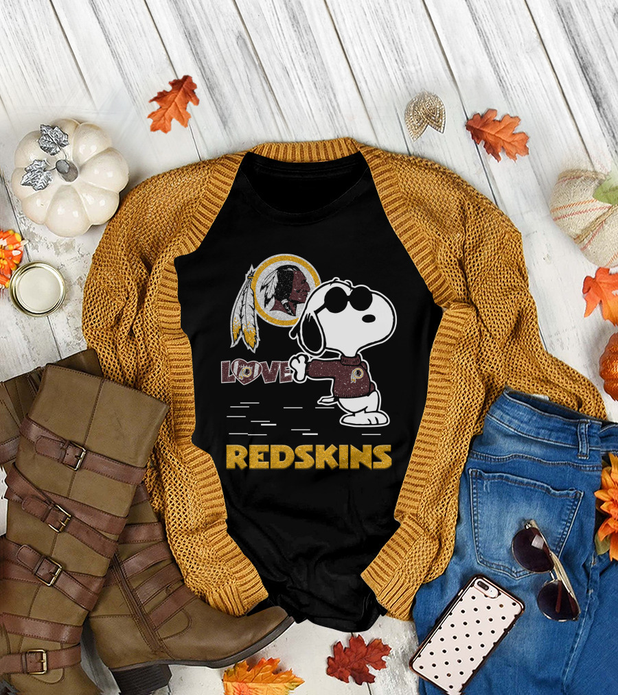 Snoopy Love Washington Redskins Nfl Football Fans 131 T-Shirt