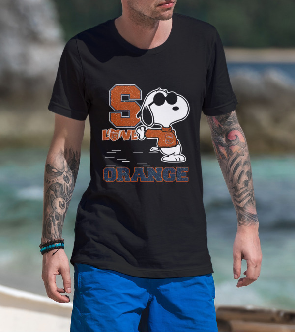 Snoopy Love Syracuse Orange Football T-Shirt
