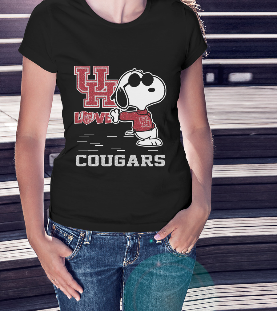 Snoopy UH Love Cougars T-Shirt