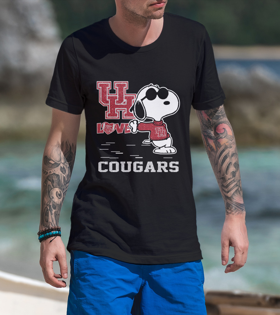 Snoopy UH Love Cougars T-Shirt