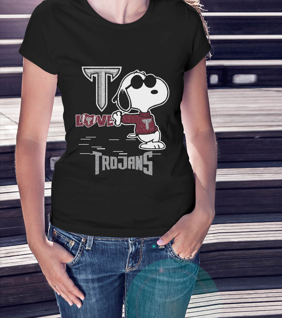 Snoopy Love T Troy Trojans T-Shirt