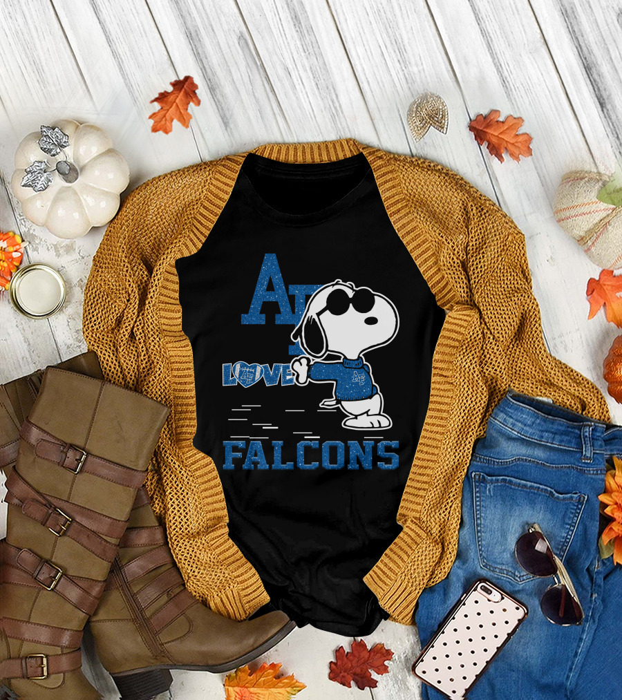 Snoopy Love Air Force Falcons AF Peanuts T-Shirt