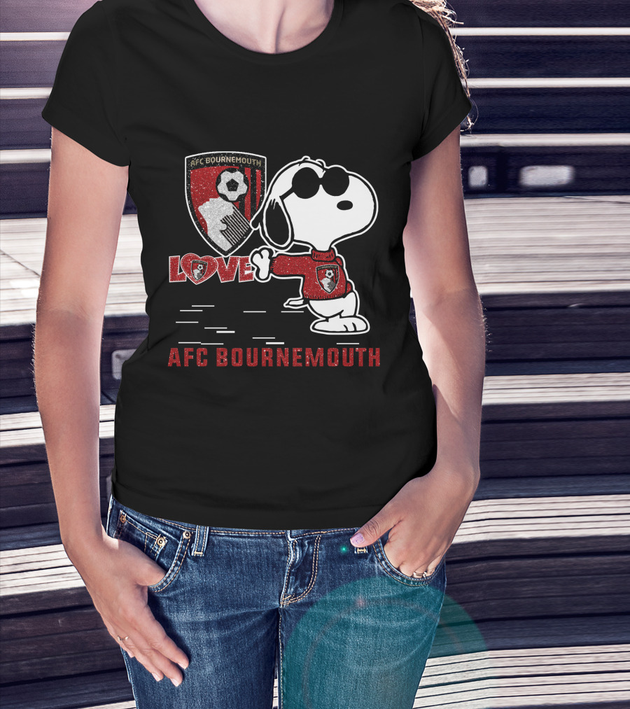 Snoopy Love Afc Bournemouth Football Club T-Shirt