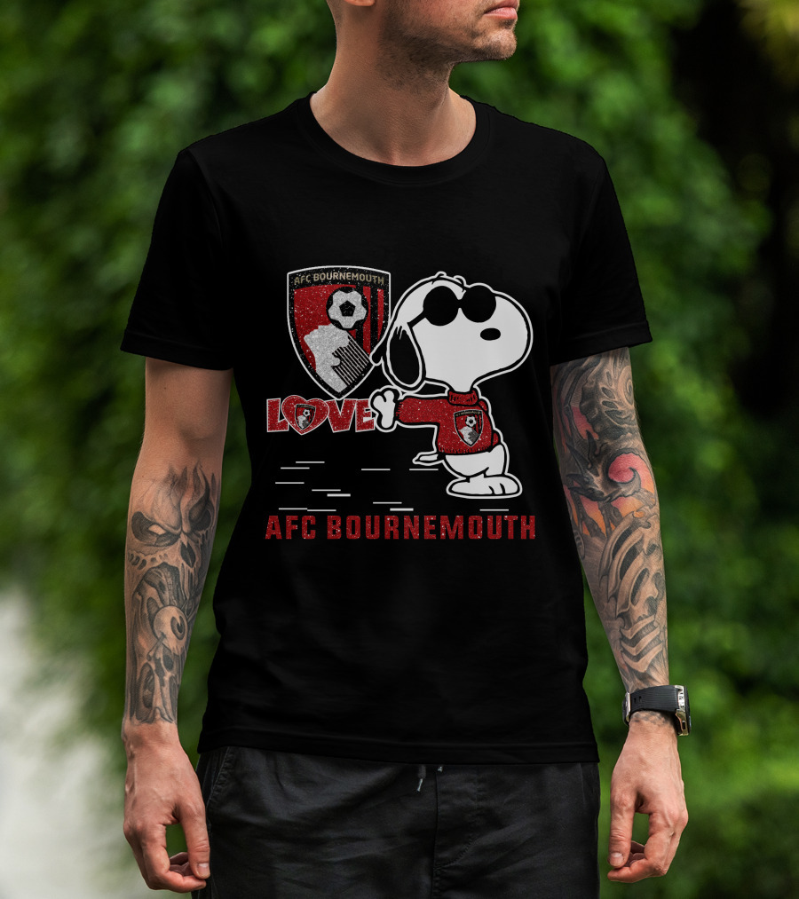 Snoopy Love Afc Bournemouth Football Club T-Shirt